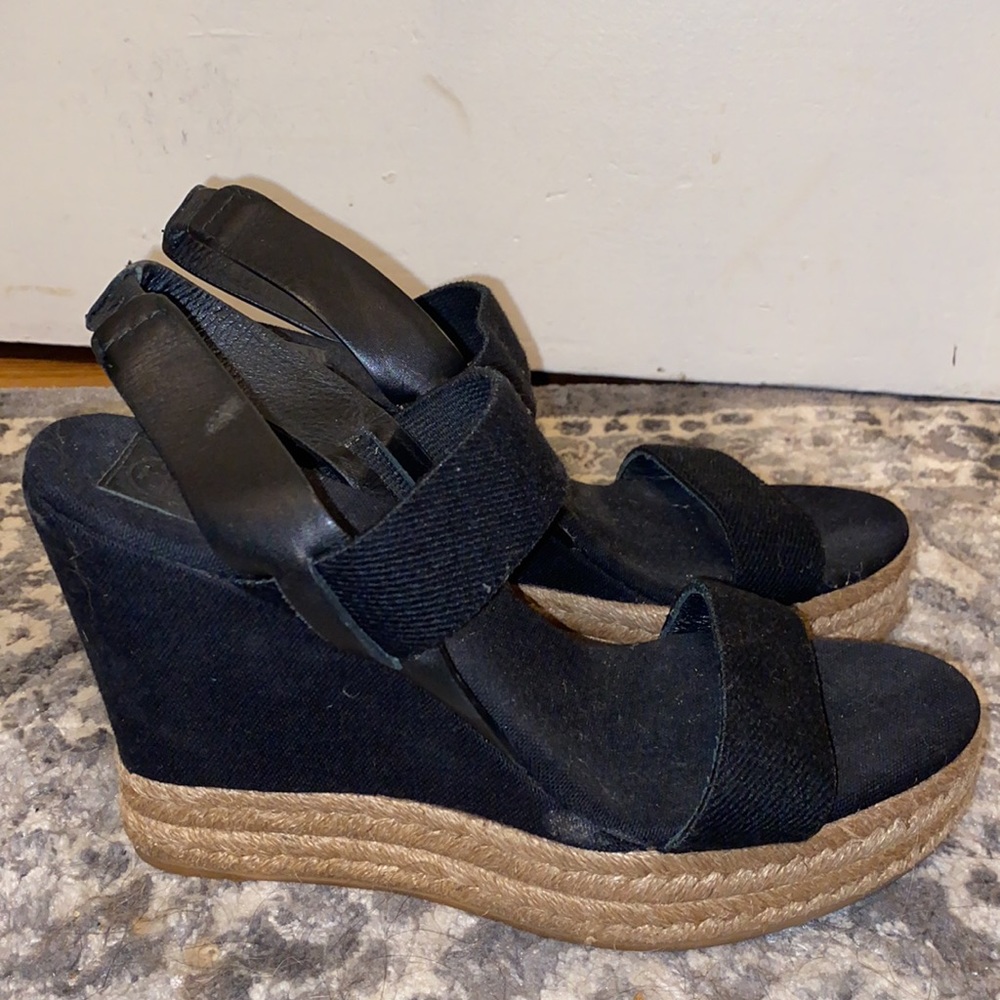 Tory Burch canvas wedge espadrilles sandals